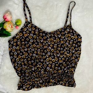 NWT Como Vintage Crop Floral Tank Festival Cute S